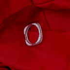 Square Trendy Silver Ring