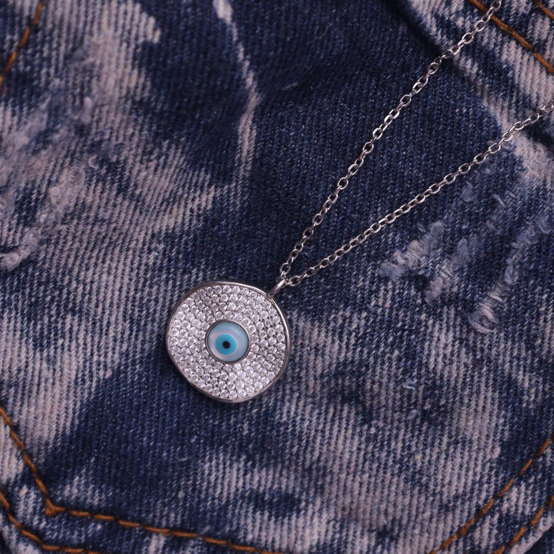 Classic Evil Eye Silver Pendant