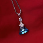 Load image into Gallery viewer, Blue Cristal Silver Pendant
