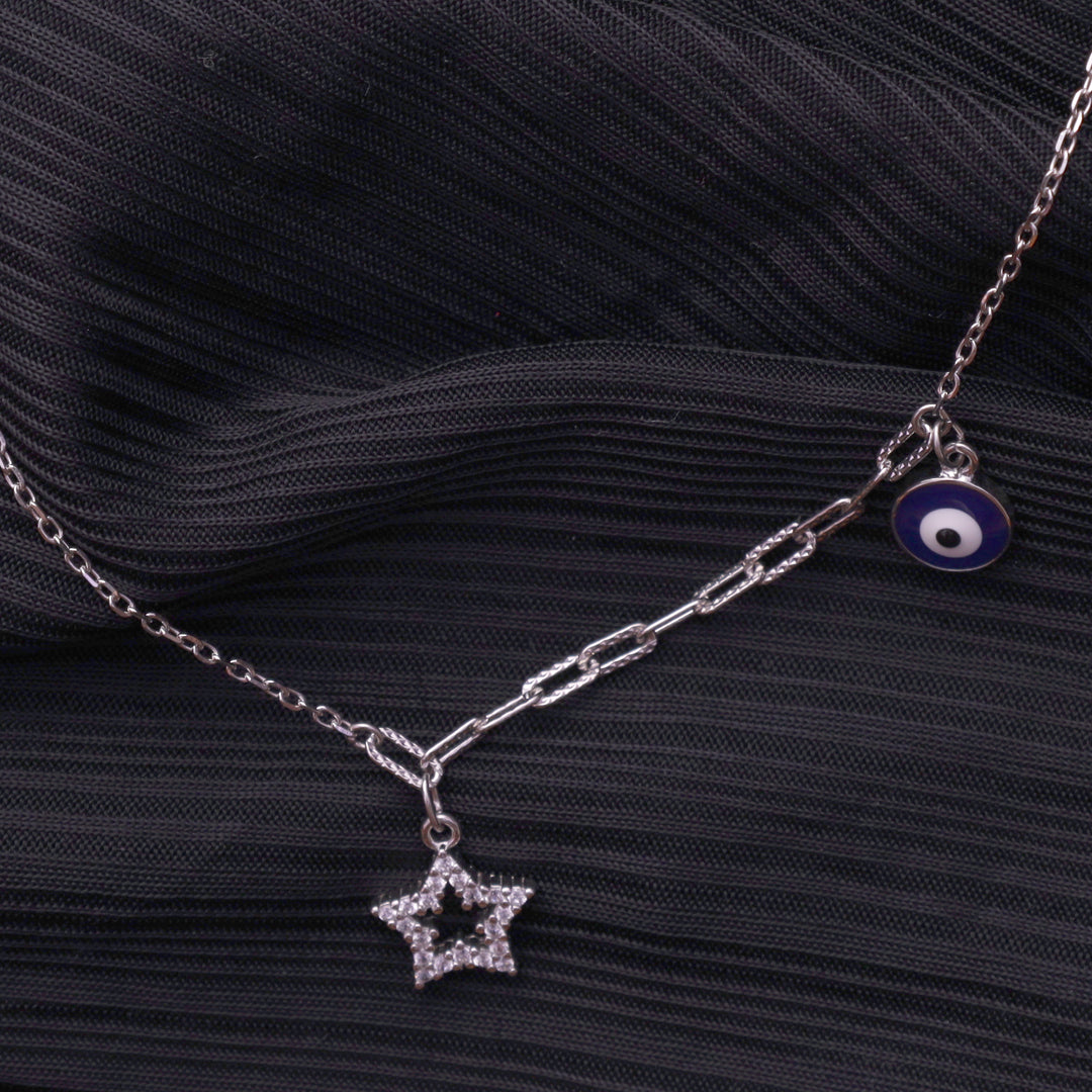 Evil Eyes Twin Leyer Necklace