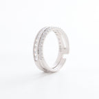 Duo Adjustable Silver Ring