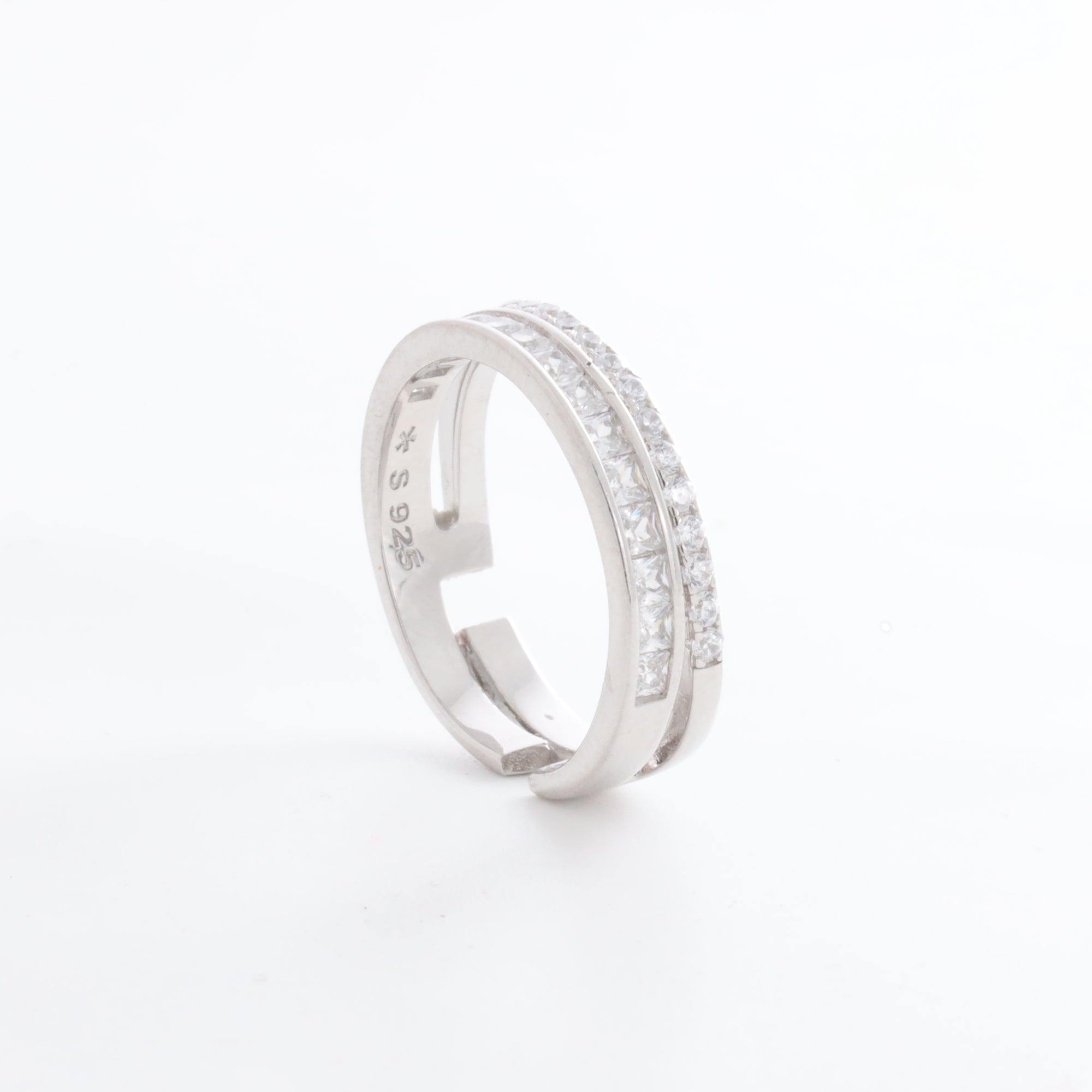 Duo Adjustable Silver Ring