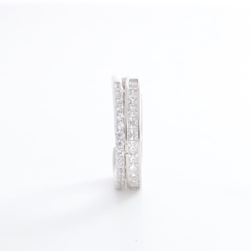 Duo Adjustable Silver Ring