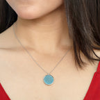 Blue Prism Silver Pendant
