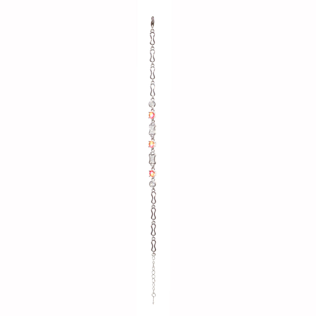 Strings of Colored Silver Bracelet