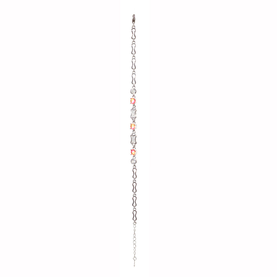 Strings of Colored Silver Bracelet