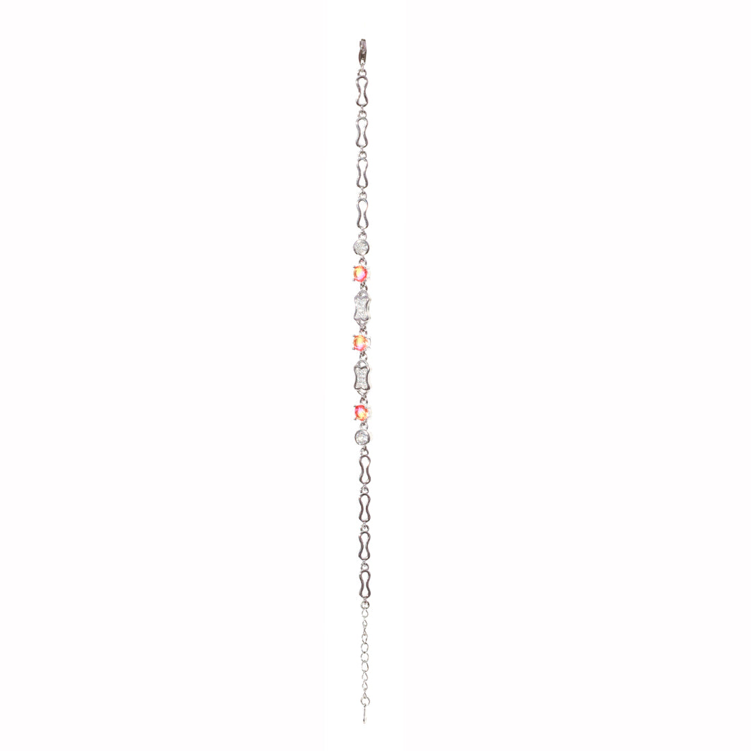 Strings of Colored Silver Bracelet