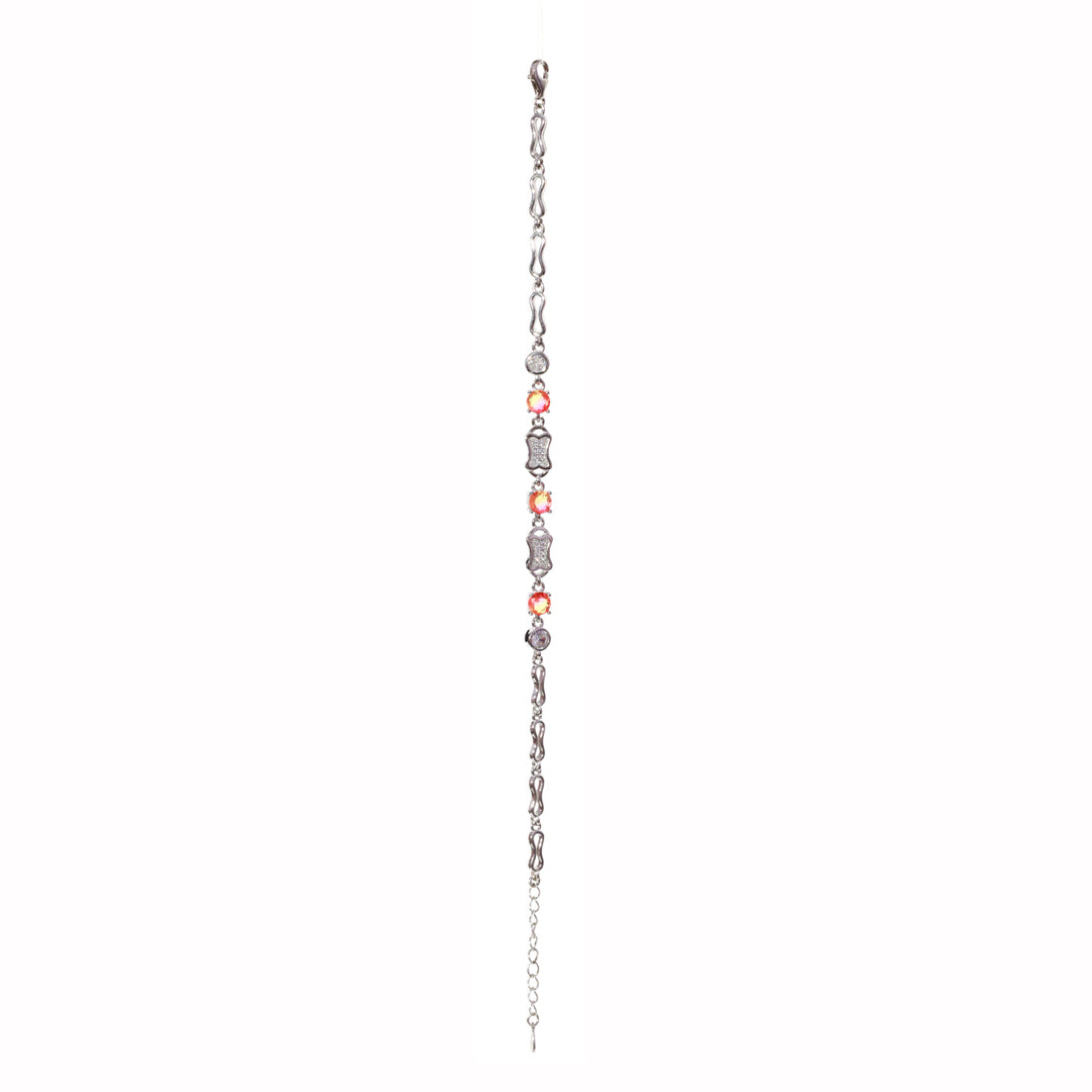 Strings of Colored Silver Bracelet