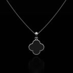 Clover Black Onyx Pendant