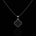 Load image into Gallery viewer, Clover Black Onyx Pendant
