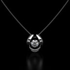Horseshoe Shaped Diamond Pendant