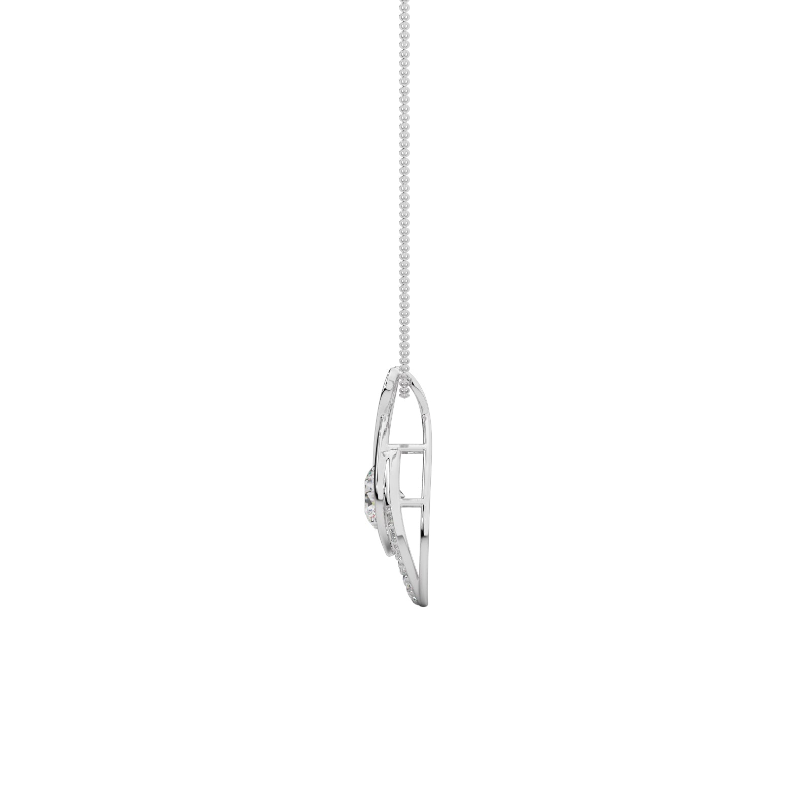 Dancing Solitaire Infinity Pendant