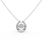 Horseshoe Shaped Diamond Pendant