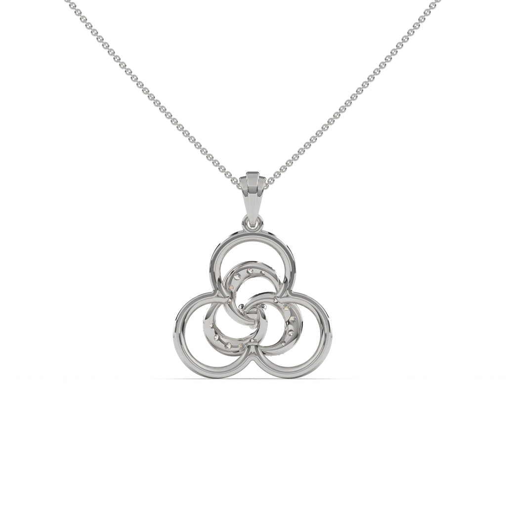 Mystic Overlay Solitaire Pendant