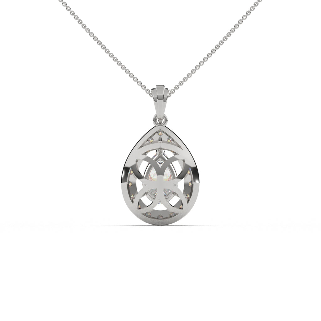 Peardrop Solitaire Diamond Pendant