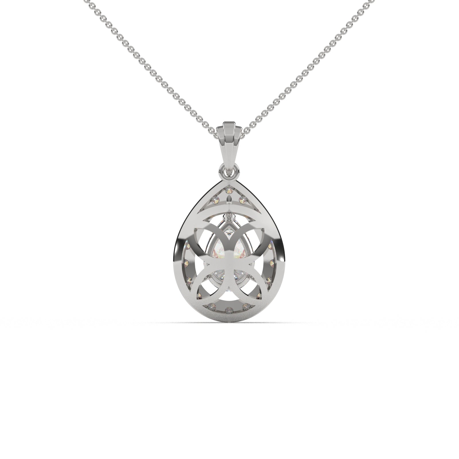 Peardrop Solitaire Diamond Pendant