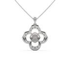 Solitaire Clover-Shaped Pendant