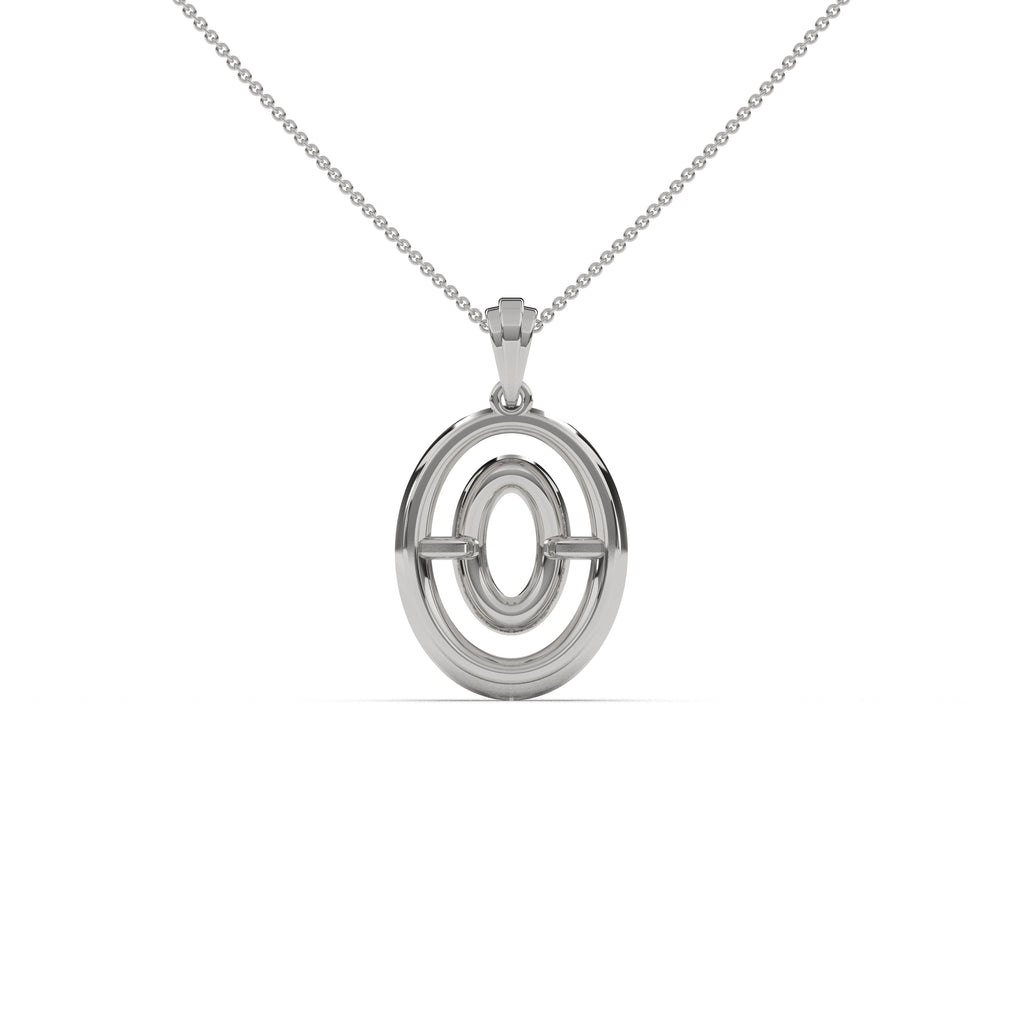 Elliptic Diamond Pendant