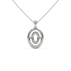 Elliptic Diamond Pendant