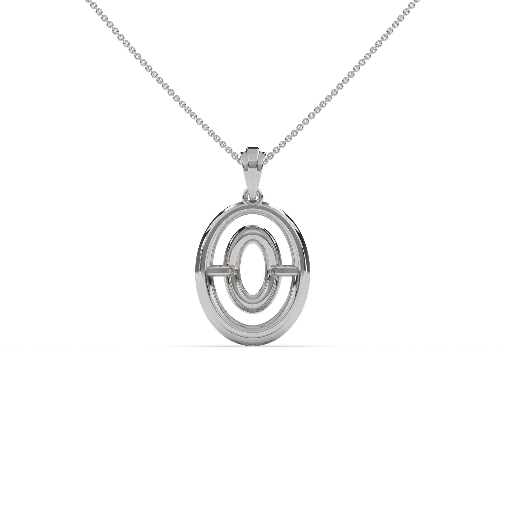 Elliptic Diamond Pendant