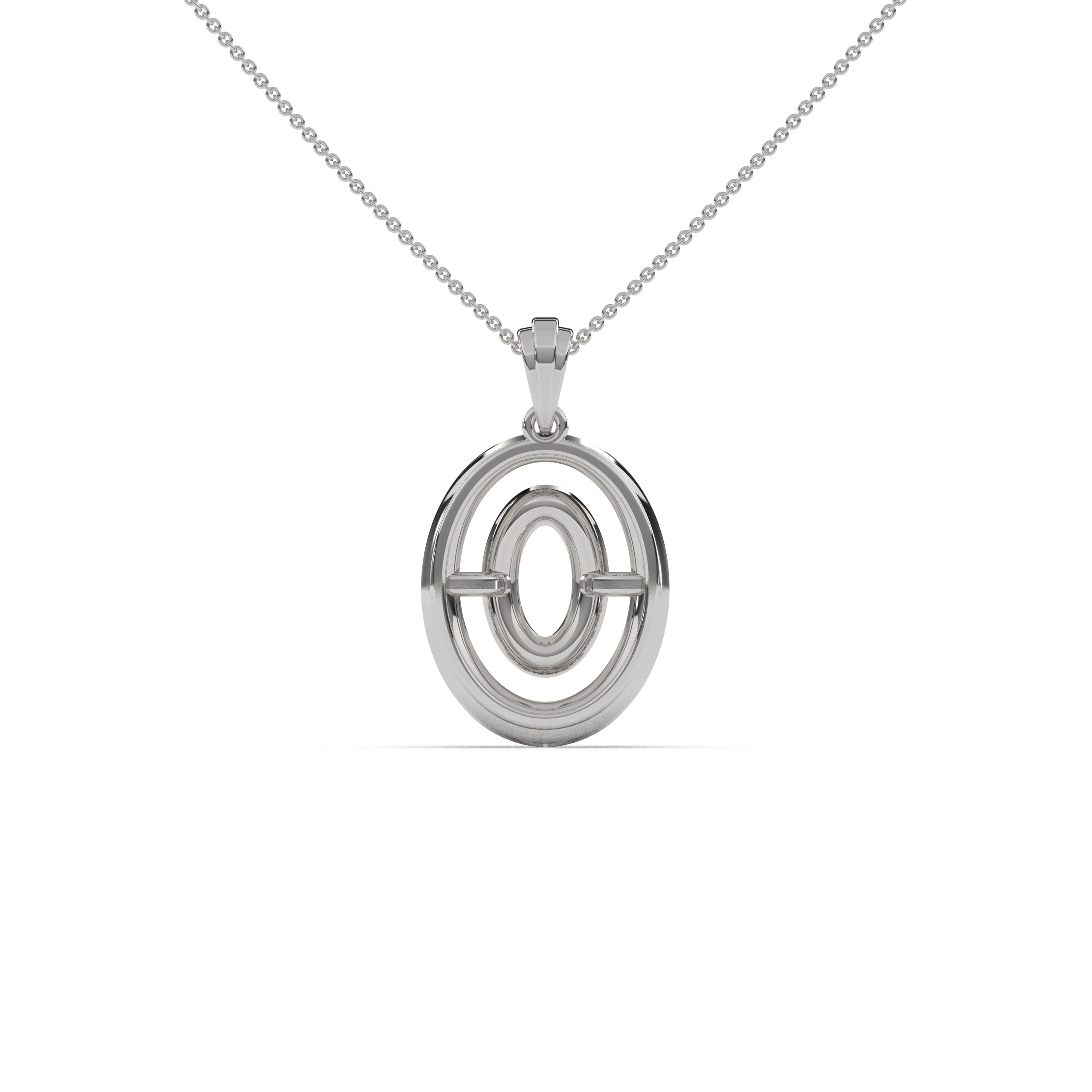 Elliptic Diamond Pendant