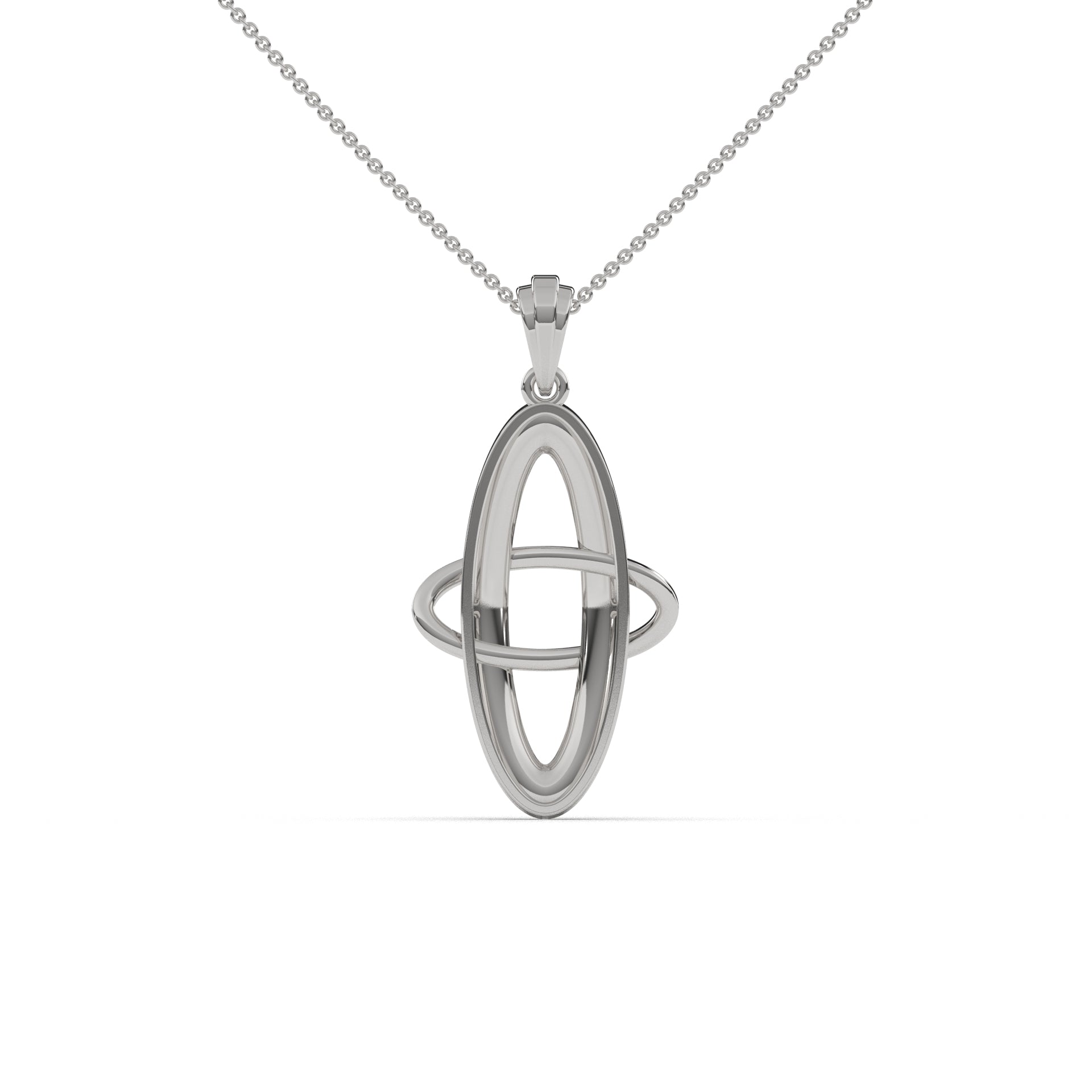 Simulate Circle Diamond Pendant