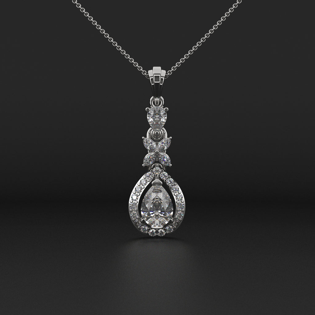 Florent Pear Drop Diamond Pendant