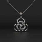 Mystic Overlay Solitaire Pendant