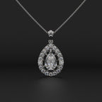 Peardrop Solitaire Diamond Pendant