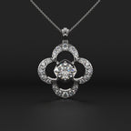 Solitaire Clover-Shaped Pendant