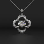 Load image into Gallery viewer, Solitaire Clover-Shaped Pendant
