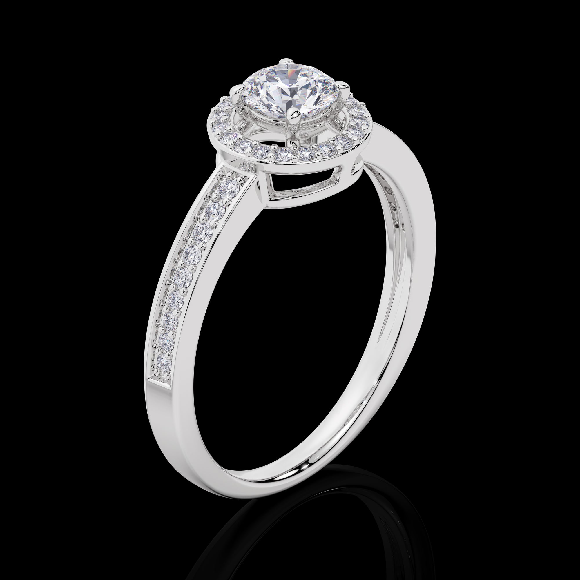 Classic Halo Engagement Ring