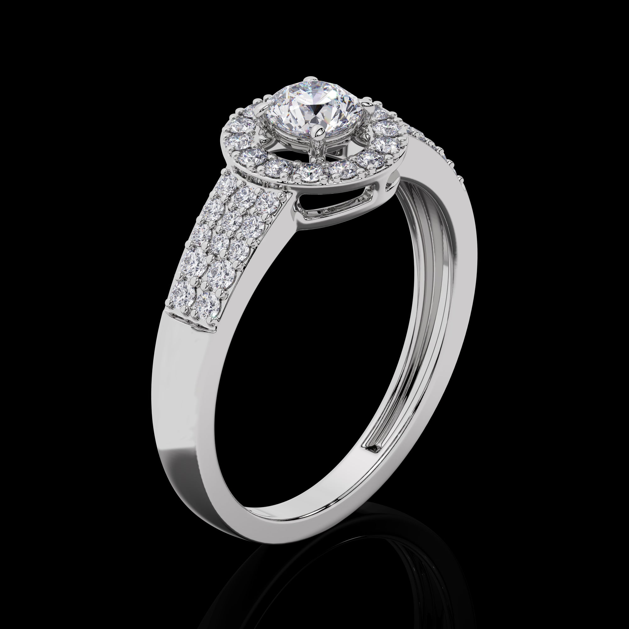 Twisted Solitaire Engagement Ring