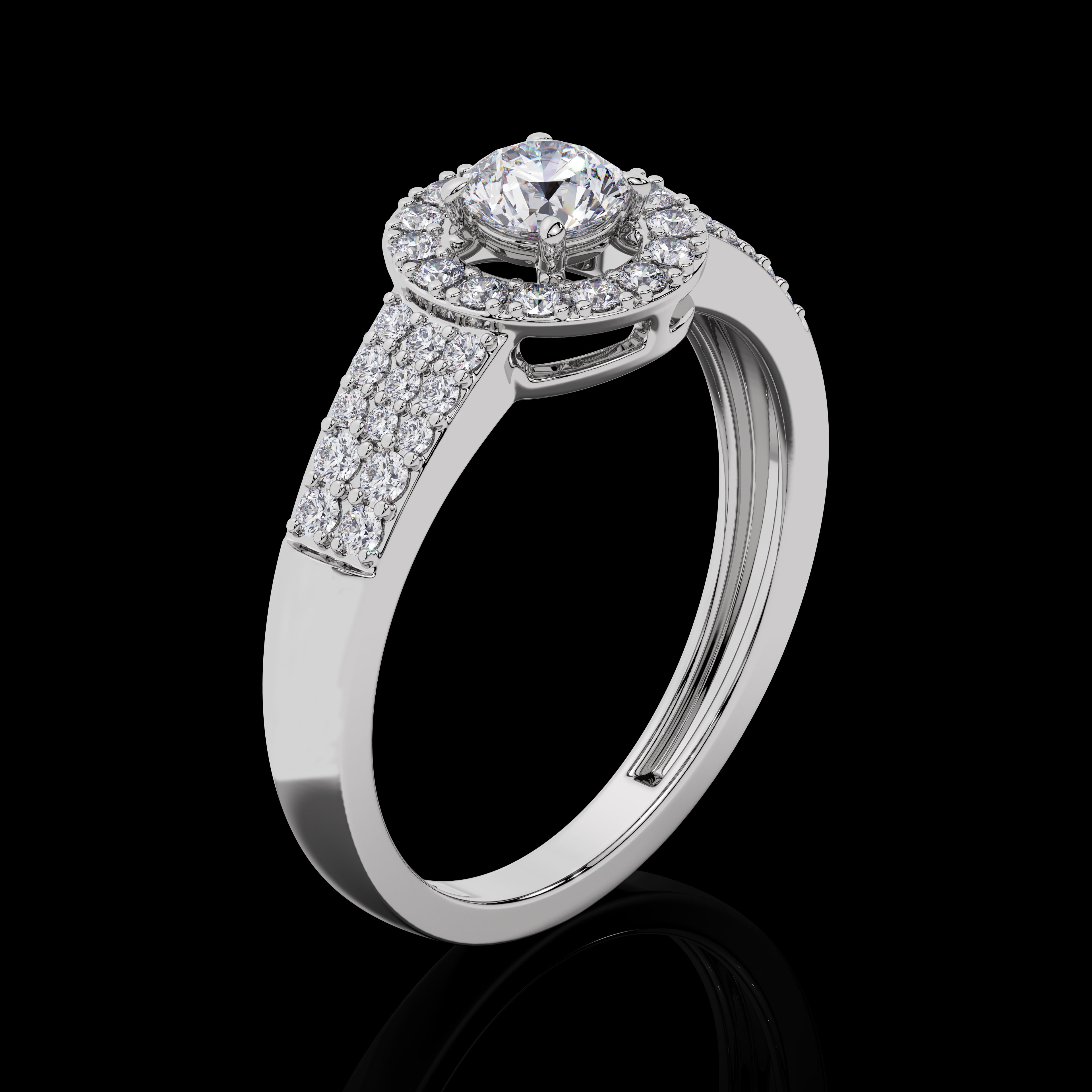 Twisted Solitaire Engagement Ring