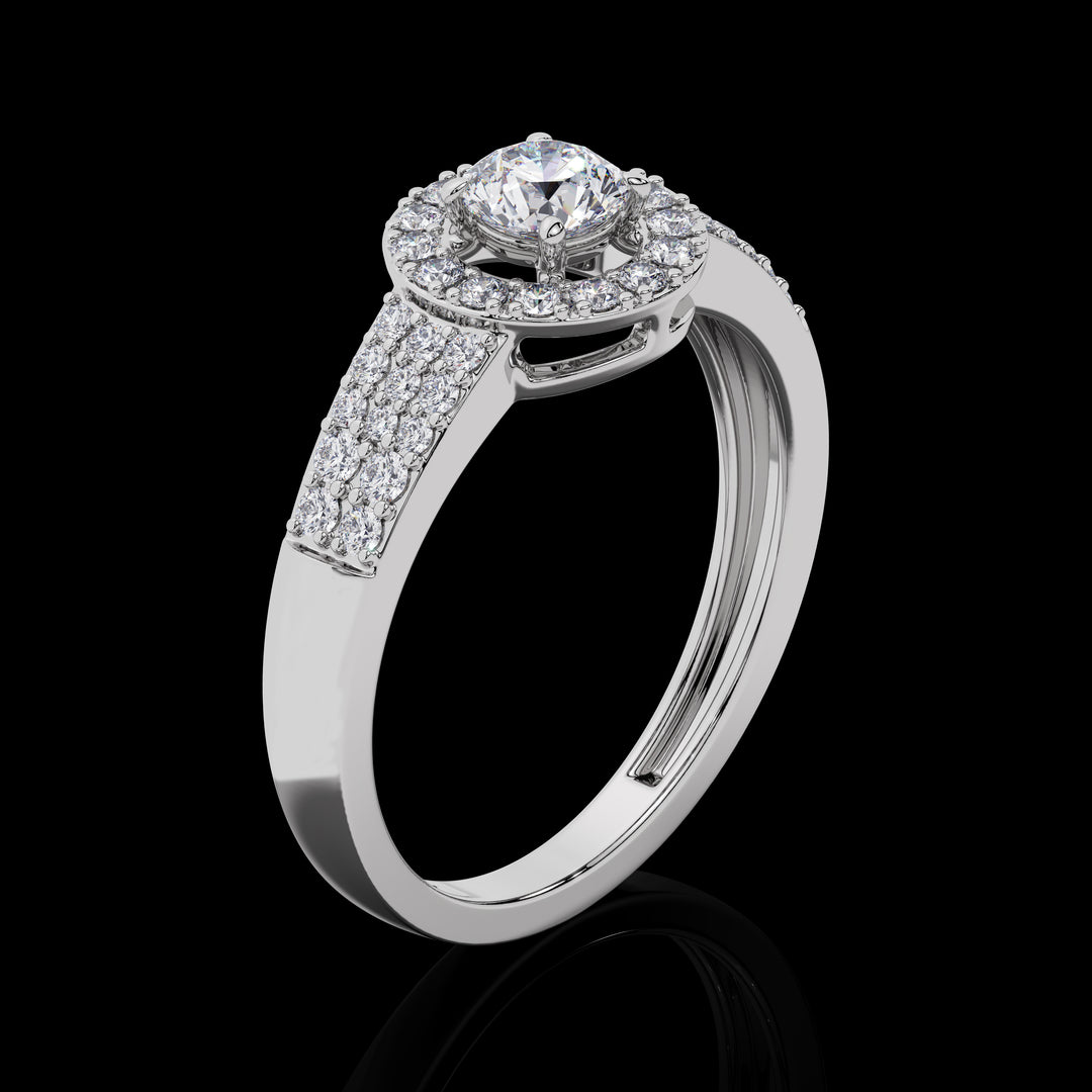 Twisted Solitaire Engagement Ring