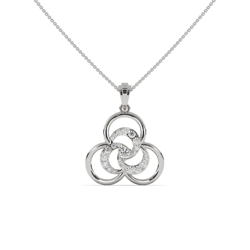 Mystic Overlay Solitaire Pendant