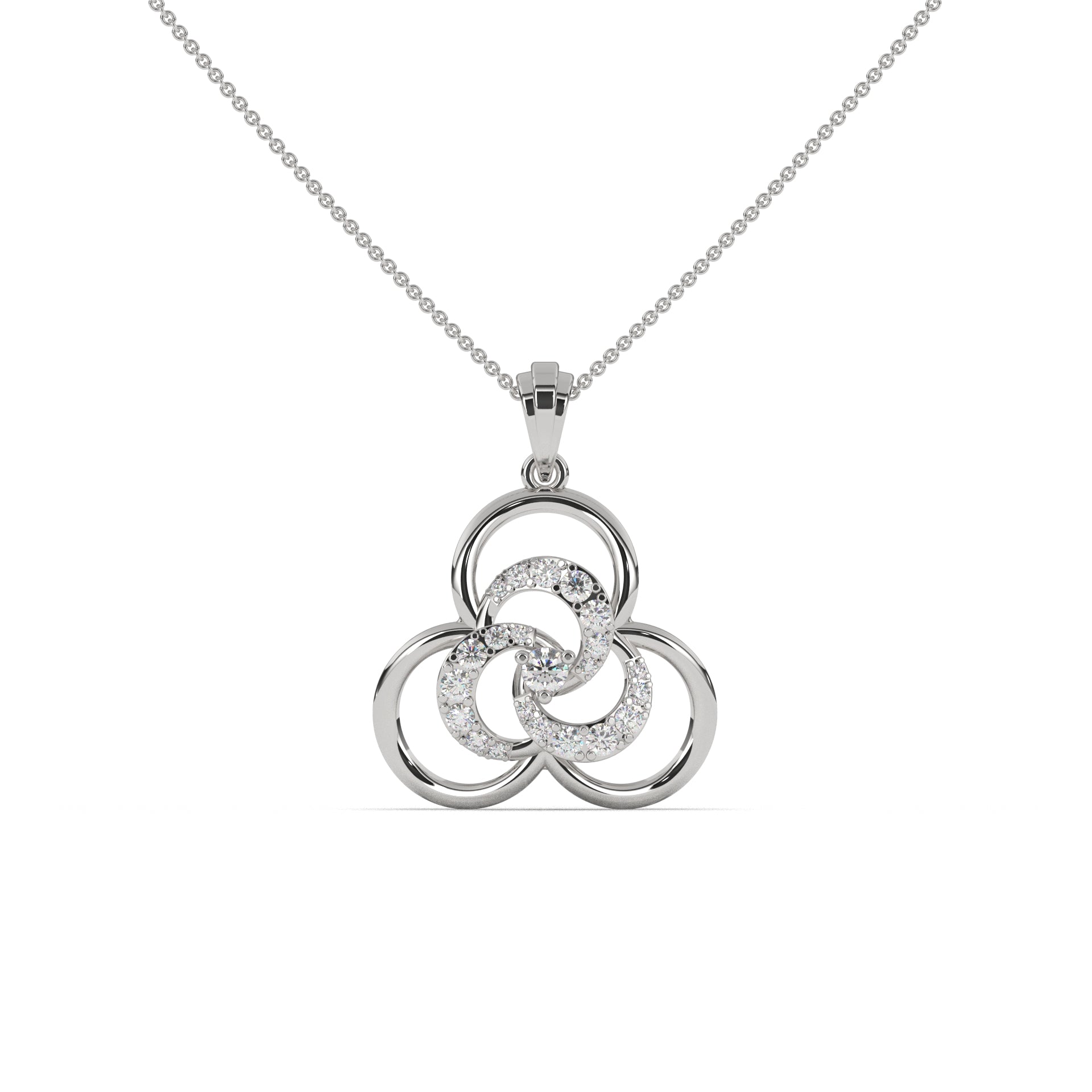 Mystic Overlay Solitaire Pendant