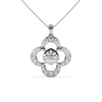 Solitaire Clover-Shaped Pendant
