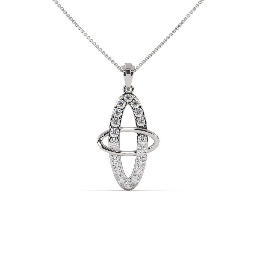 Simulate Circle Diamond Pendant