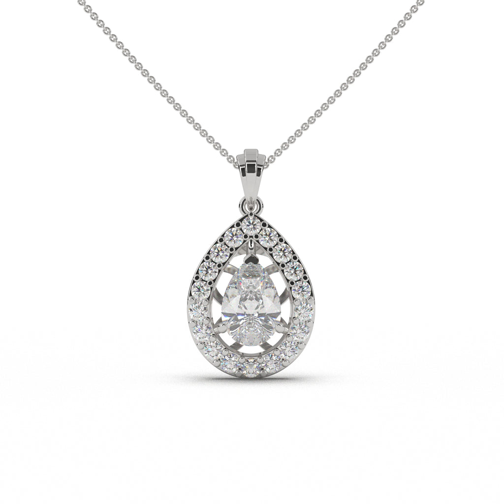 Peardrop Solitaire Diamond Pendant