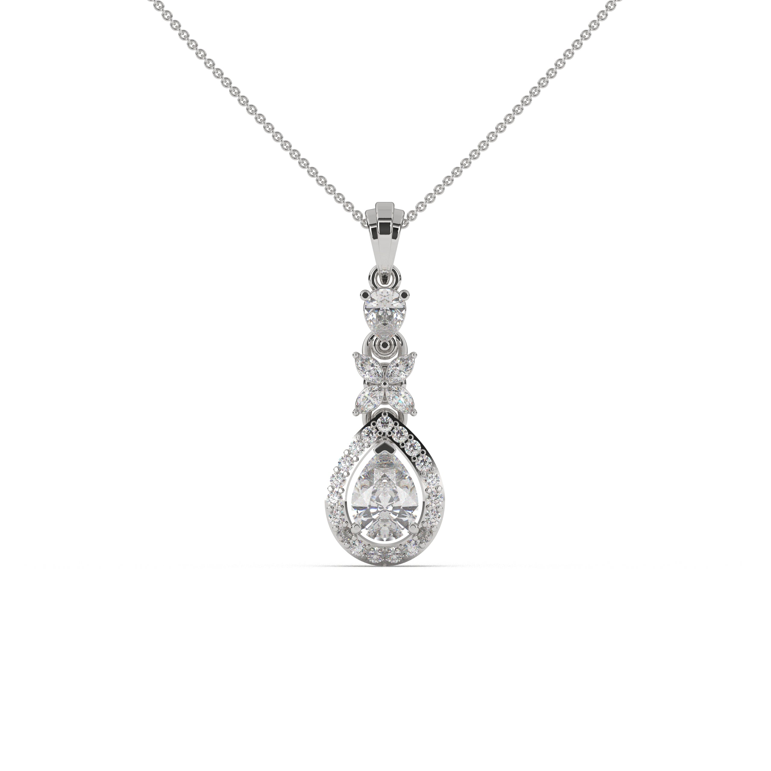 Florent Pear Drop Diamond Pendant