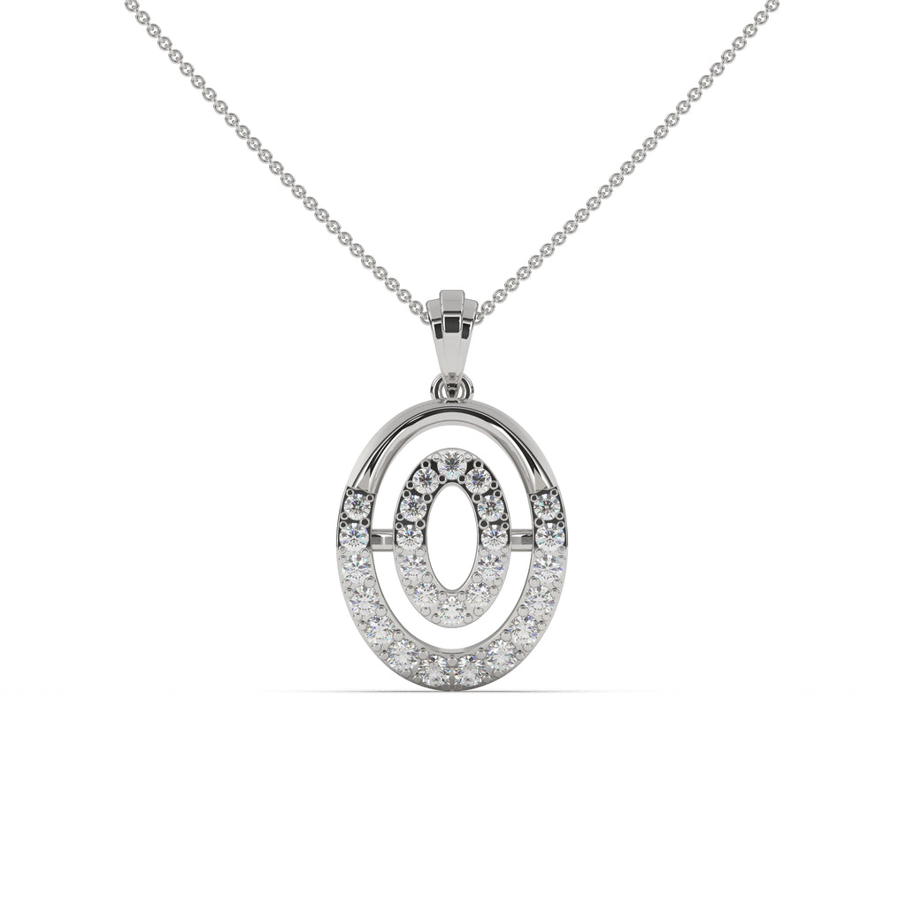 Elliptic Diamond Pendant