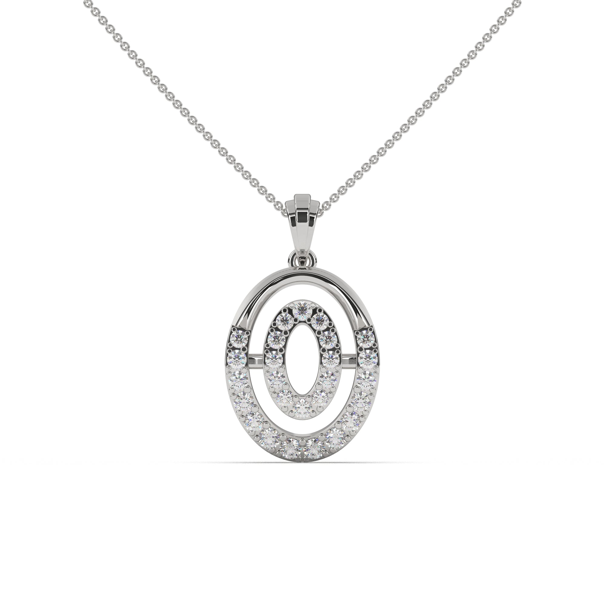 Elliptic Diamond Pendant