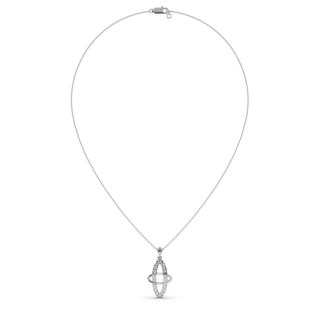 Simulate Circle Diamond Pendant