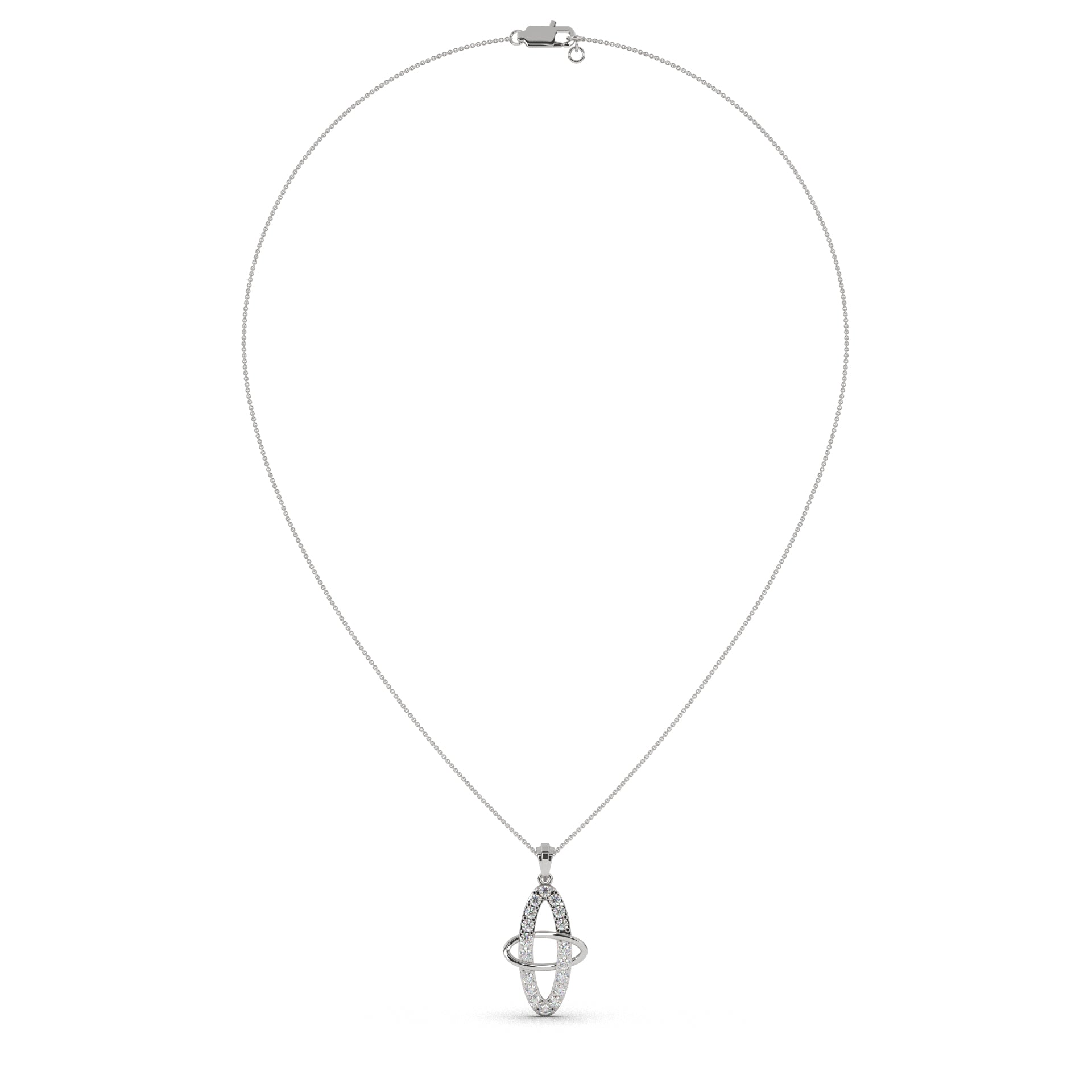 Simulate Circle Diamond Pendant