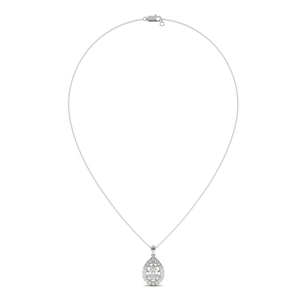Peardrop Solitaire Diamond Pendant