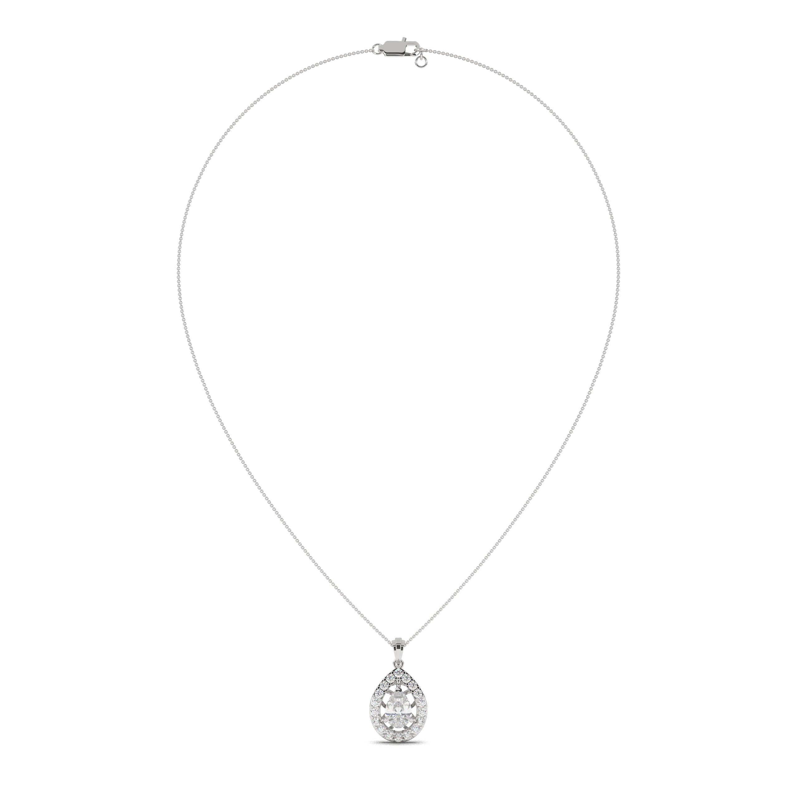Peardrop Solitaire Diamond Pendant