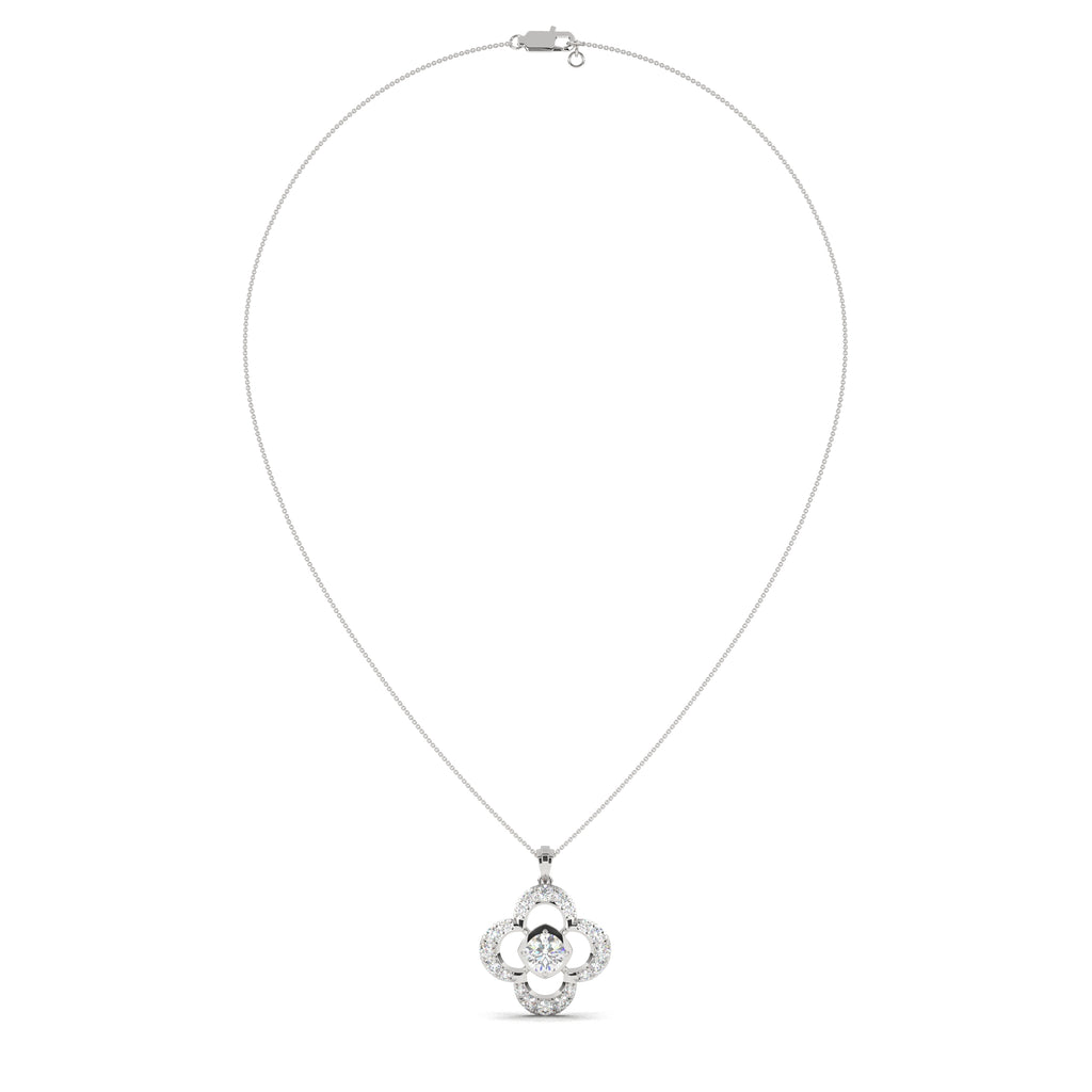 Solitaire Clover-Shaped Pendant