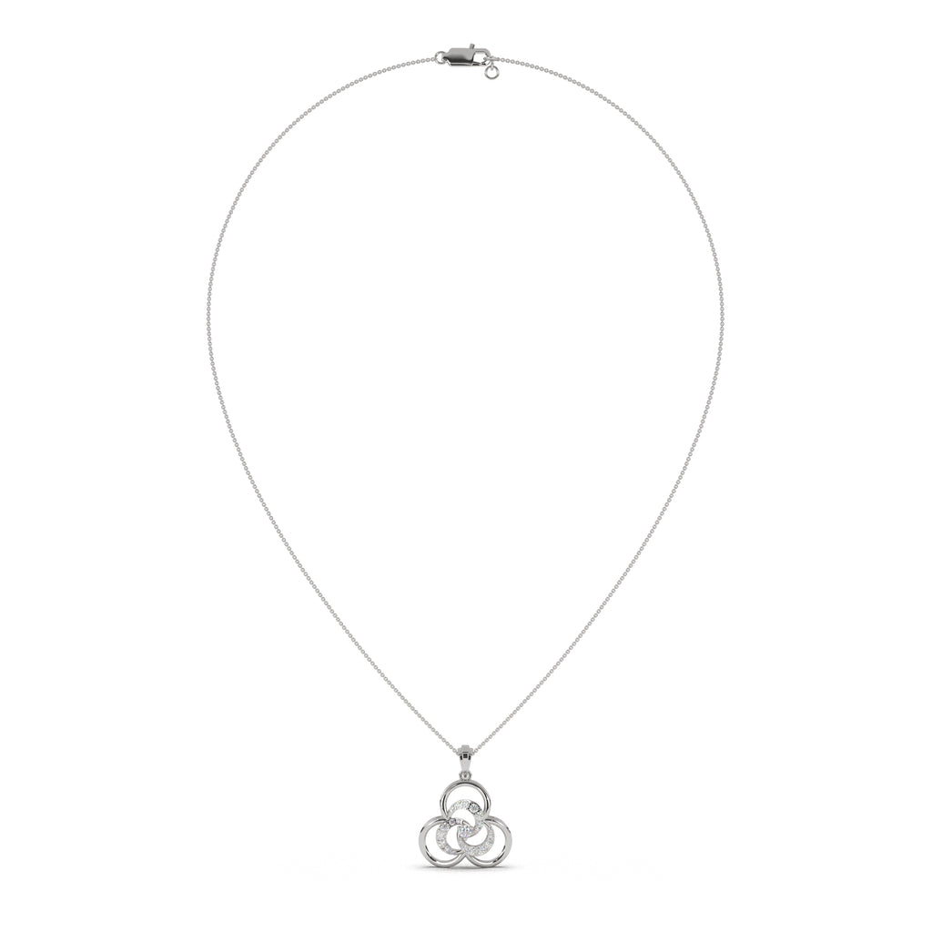 Mystic Overlay Solitaire Pendant