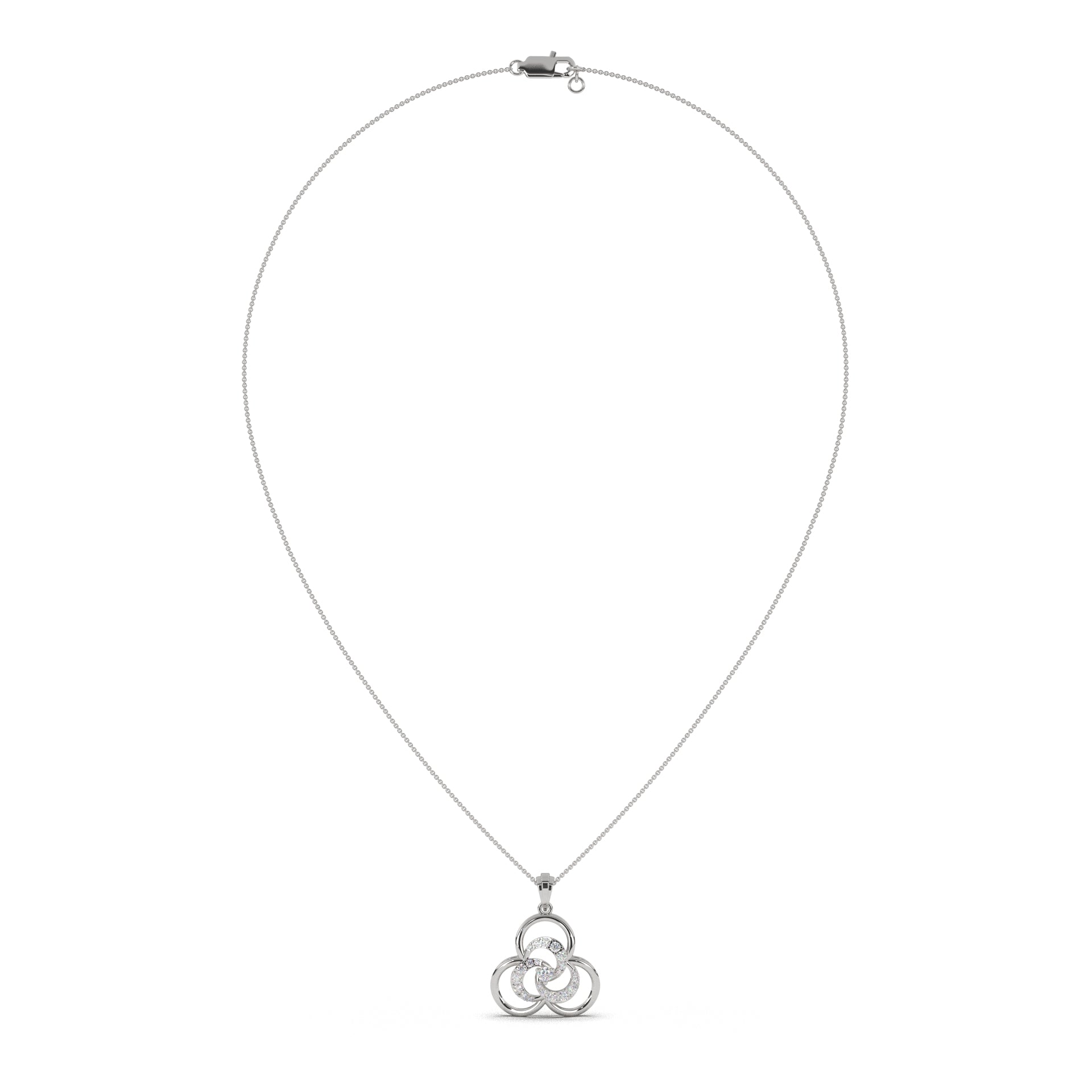 Mystic Overlay Solitaire Pendant